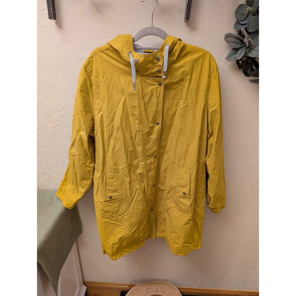 Womens Yellow Hooded Jacket Lightweight plus 2x